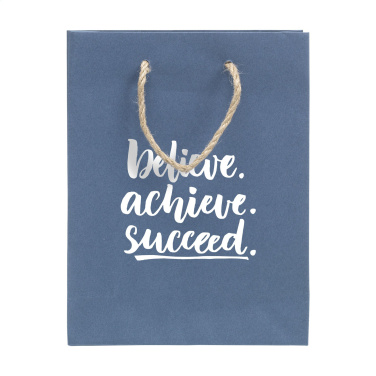 Лого трейд pекламные продукты фото: Сумка Leaf It Bag из переработанных джинсовых волокон (180 г/м²) S