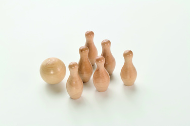 Логотрейд pекламные подарки картинка: Mini pine wood bowling set