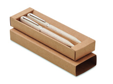 Wheat straw/ABS twist pen set