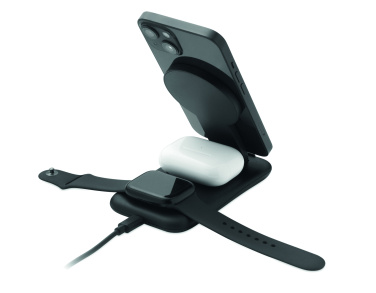 Логотрейд pекламные продукты картинка: 3 in 1 wireless charger 15W