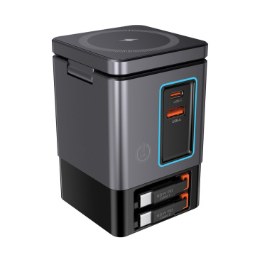 Лого трейд pекламные продукты фото: Зарядное устройство Urban Vitamin Sacramento 105 Вт GAN + втягивающиеся кабели