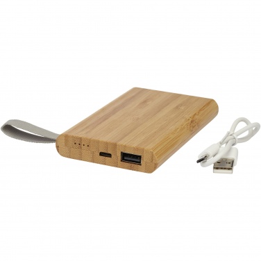 Logotrade presentreklam bild: Tulda 5000 mAh powerbank bambu