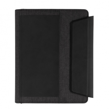 Logotrade presentreklam bild: Fiko A5 portfolio med trådlös laddning och powerbank