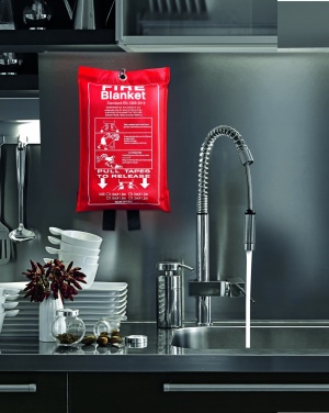 Logotrade reklamprodukter bild: Brandfilt i fodral 100x95cm