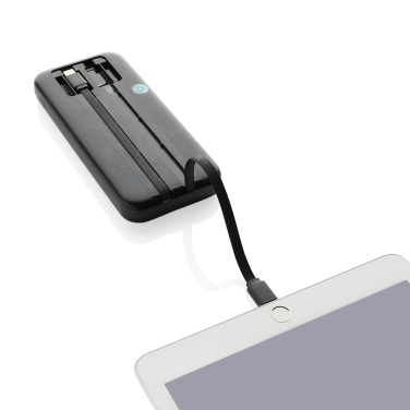 Logotrade reklamprodukter bild: Turbopack RCS plast powerbank 10.000 integrerade kablar