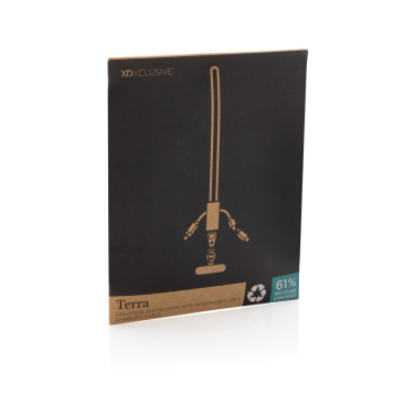 Logotrade kampanjprodukter bild: Terra RCS telefonsladd av återvunnen PET med dubbel laddning