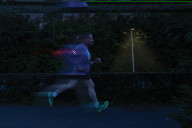 Logotrade profilprodukter bild: Lumi Sprint RCS plast LED uppladdningsbar löparlampa